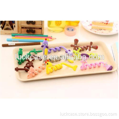 New Products Cute Animals Fashion Custom OEM Silicone Headphone Cable/Silicon Earphone Wire Winder